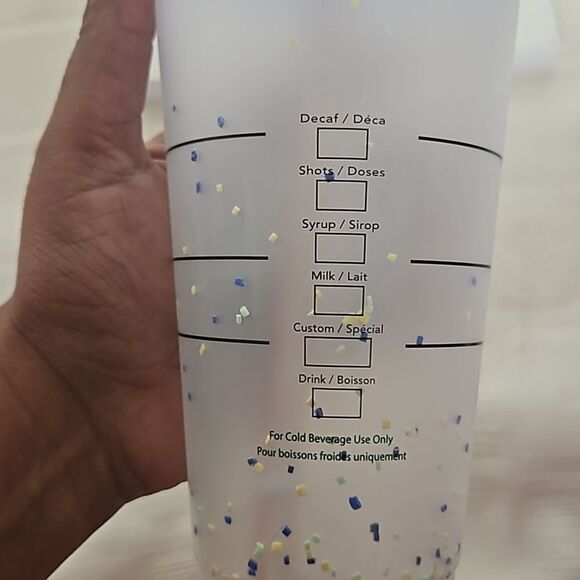 Starbucks Plastic Cold Beverage Cup  With Straw 24oz Clear - Picture 3 of 16